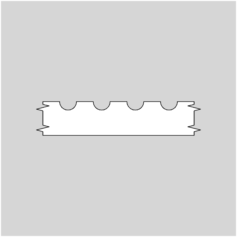 1-3/4" wide, 1/4" Flutes, Casing Molding Profile Knives, set of 2 (2900-CP)